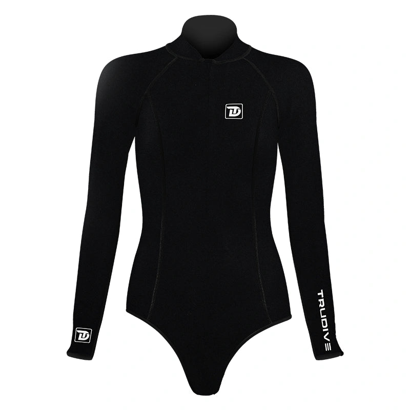 Zipper spring wetsuit cut bikini