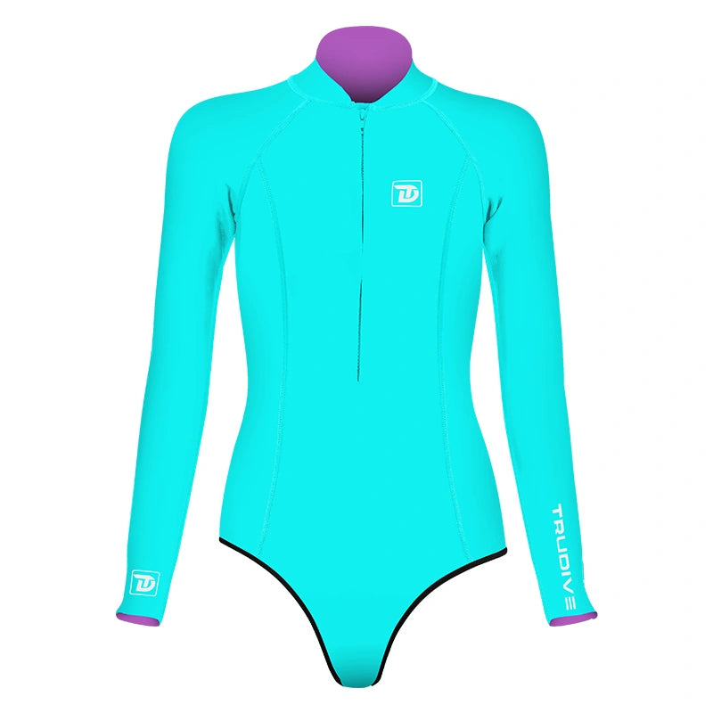 Zipper spring wetsuit cut bikini
