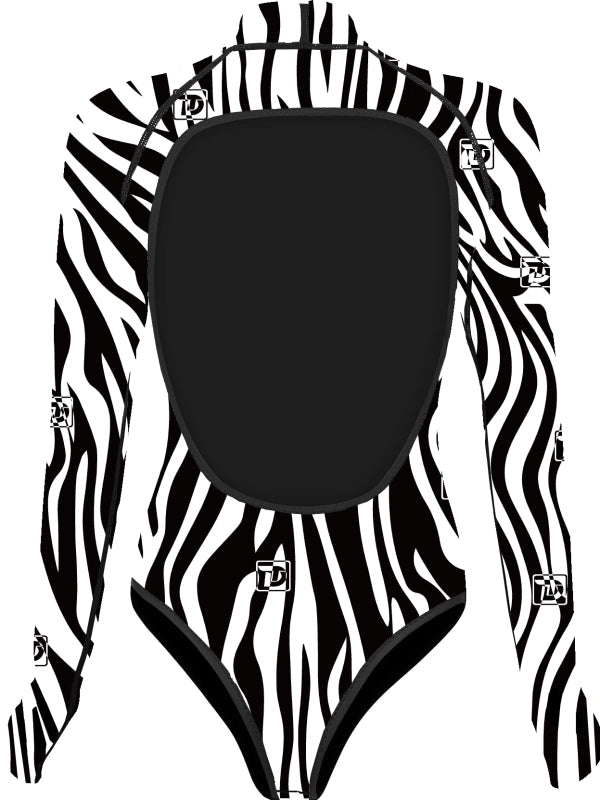 Zebra Print Series Bikini Backless Wetsuit