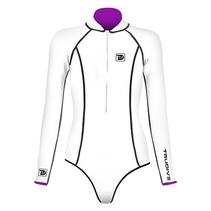 Zipper spring wetsuit cut bikini