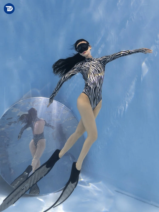 Zebra Print Series Bikini Backless Wetsuit
